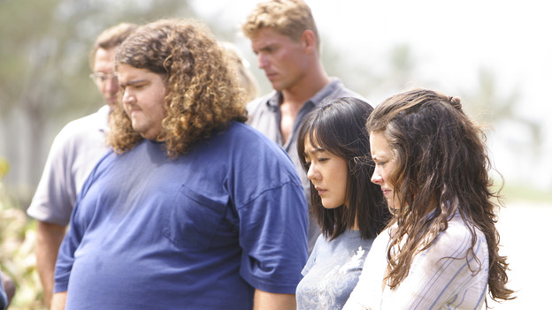 LOST - "The Greater Good" - After burying one of their own, tempers flare as the castaways' suspicions of each other grow, on "Lost,"&nbsp;THURSDAY, MAY 4 on the ABC&nbsp;Television Network. (ABC/MARIO PEREZ) DOMINIC MONAGHAN JORGE GARCIA, YUNJIN KIM, EVANGELINE LILLY