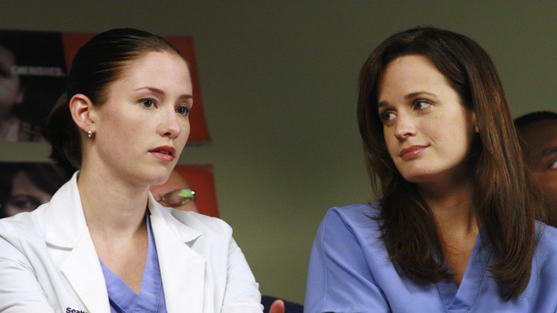GREY'S ANATOMY - "Crash Into Me -- Part One" - An ambulance crash endangers the lives of the paramedics involved, as Meredith and the Chief work on-site to save them, Bailey treats a patient who refuses her help, and Ava returns for Alex and meets his other girlfriend in the process, on "Grey's Anatomy," THURSDAY, NOVEMBER 22 (9:00-10:02 p.m., ET) on the ABC Television Network. (ABC/RON TOM)CHYLER LEIGH, ELIZABETH REASER