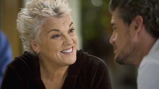 GREY'S ANATOMY - "Sympathy for the Devil" - Derek's mother, Carolyn, suspects that Mark is hiding something and gets him to admit to his affair with Lexie Grey, on "Grey's Anatomy," THURSDAY, JANUARY 15 (9:00-10:01 p.m., ET) on the ABC Television Network. (ABC/RANDY HOLMES) TYNE DALY, ERIC DANE