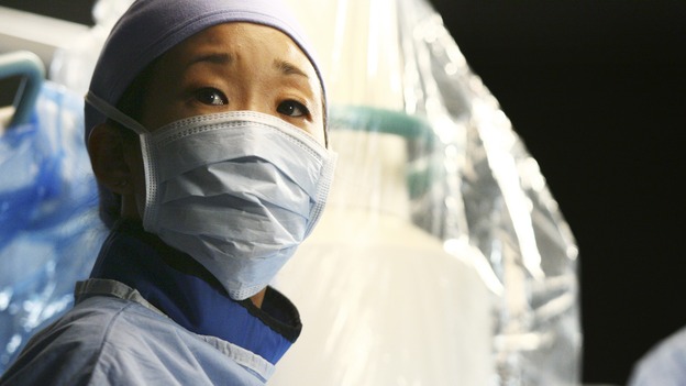 GREY'S ANATOMY - "Great Expectations" - While rumors of the Chief's departure spread among the hospital staff, Bailey proposes the creation of a free clinic, and a Seattle Grace doctor receives a proposal of a different sort, on "Grey's Anatomy," THURSDAY, JANUARY 25 (9:00-10:01 p.m., ET) on the ABC Television Network. (ABC/SCOTT GARFIELD)SANDRA OH