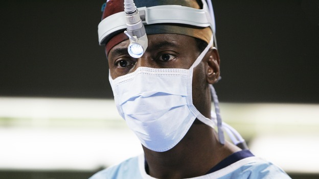 GREY'S ANATOMY - "Name of the Game" - George begins to overstay his welcome at Burke's apartment; Meredith learns a secret about her father; Bailey worries her colleagues will not treat her the same now that she's a mother; and Alex gets a lesson in bedside manners, on "Grey's Anatomy," SUNDAY, APRIL 2 (10:00-11:00 p.m., ET) on the ABC Television Network. (ABC/PETER "HOPPER" STONE)ISAIAH WASHINGTON