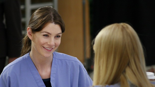 GREY'S ANATOMY - "Scars and Souvenirs" - The race for chief heats up after a new competitor enters the fray, tensions escalate between Izzie and George, and Callie must reveal a big secret. Meanwhile, Derek treats a patient near and dear to him, while Alex continues his work with Jane Doe, on "Grey's Anatomy," THURSDAY, MARCH 15 (9:00-10:01 p.m., ET) on the ABC Television Network. (ABC/RON TOM)ELLEN POMPEO, KATHERINE HEIGL