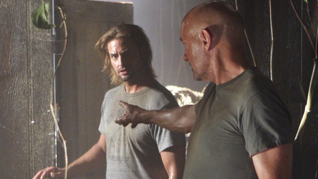 LOST - "The Brig" - A newly focused Locke breaks away from "The Others" in an attempt to persuade Sawyer to help rid them of a great nemesis that has caused nothing but pain in both of their lives. Meanwhile, a new island inhabitant discloses some shocking information about Oceanic Flight 815, on "Lost," WEDNESDAY, MAY 2 (10:00-11:00 p.m., ET), on the ABC Television Network. (ABC/MARIO PEREZ)JOSH HOLLOWAY, TERRY O'QUINN