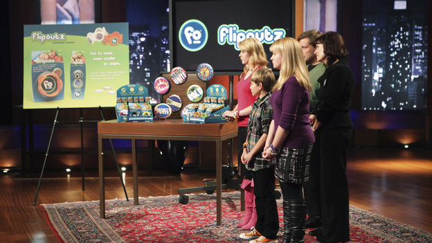SHARK TANK - "Episode 206" -- For the first time, there will be children seeking a business investment from the Sharks for an idea they came up with while on a family road trip. Also in this episode, a stay-at-home mom who taught herself carpentry and started a furniture business has the Sharks fighting for a piece of it; an entrepreneur brings an innovative secret formula to the Tank; and a personal trainer believes he has the next hot trend in fitness equipment.  In addition, there'll be a follow-up with Grill Charms' owner, Leslie Haywood, to see what making a deal with Robert Herjavec has done for her barbeque accessory, on "Shark Tank," FRIDAY, APRIL 1 (8:00-9:00 p.m., ET) on the ABC Television Network. (ABC/ADAM TAYLOR)THE JOHNSON FAMILY (FLIPOUTZ)