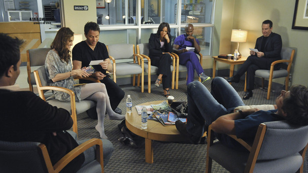 PRIVATE PRACTICE - "The End of a Beautiful Friendship" - Maya and her unborn baby are fighting for their lives on the operating table, and Addison, Amelia and Fife try everything humanly possible to save them. Meanwhile, Sam operates on an incoming crash victim and later makes a grim discovery; Cooper makes an ill-timed but valiant effort with Charlotte, and the staff's world gets rocked by an unexpected death, on the Season Finale of "Private Practice," THURSDAY, MAY 13 (10:01-11:00 p.m., ET) on the ABC Television Network. (ABC/ERIC MCCANDLESS)PAUL ADELSTEIN, AMY BRENNEMAN, TIM DALY, AUDRA MCDONALD, TAYE DIGGS, BRIAN BENBEN, CHRIS LOWELL
