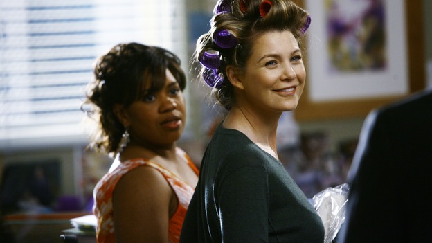 GREY'S ANATOMY - "What a Difference a Day Makes" - Meredith and Bailey check out Alex in his tuxedo, on "Grey's Anatomy," THURSDAY, MAY 7 (9:00-10:02 p.m., ET) on the ABC Television Network. (ABC/SCOTT GARFIELD) CHANDRA WILSON, ELLEN POMPEO