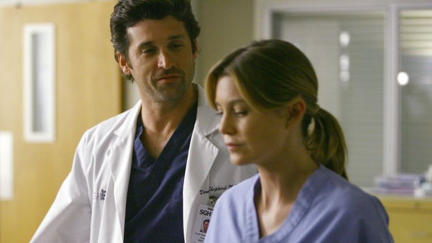 GREY'S ANATOMY - "Dream a Little Dream of Me" - Meredith is thinking of asking Derek to move in with her, on "Grey's Anatomy," THURSDAY, SEPTEMBER 25 (9:00-11:00 p.m., ET) on the ABC Television Network. (ABC/SCOTT GARFIELD) PATRICK DEMPSEY, ELLEN POMPEO