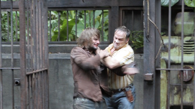 LOST - "Every Man for Himself" - Sawyer discovers just how far his captors will go to thwart any plans of escape he and Kate might have, and Jack is called upon to scrub up in order to save the life of one of "The Others." Meanwhile, Desmond's behavior begins to perplex the survivors when he starts construction on an unknown device, on "Lost," WEDNESDAY, OCTOBER 25 (9:00-10:01 p.m., ET), on the ABC Television Network. (ABC/MARIO PEREZ)JOSH HOLLOWAY, MICHAEL BOWEN