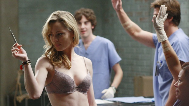 GREY'S ANATOMY - "These Ties That Bind" - Sadie asks for volunteers to stitch her up, on "Grey's Anatomy," THURSDAY, NOVEMBER 13 (9:00-10:01 p.m., ET) on the ABC Television Network. (ABC/RON TOM) MELISSA GEORGE, MARK SAUL