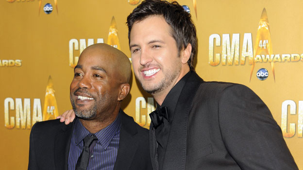 THE 44TH ANNUAL CMA AWARDS - RED CARPET ARRIVALS - "The 44th Annual CMA Awards" will be broadcast live from the Bridgestone Arena in Nashville, WEDNESDAY, NOVEMBER 10 (8:00-11:00 p.m., ET) on the ABC Television Network. (ABC/ANDREW WALKER)DARIUS RUCKER, LUKE BRYAN