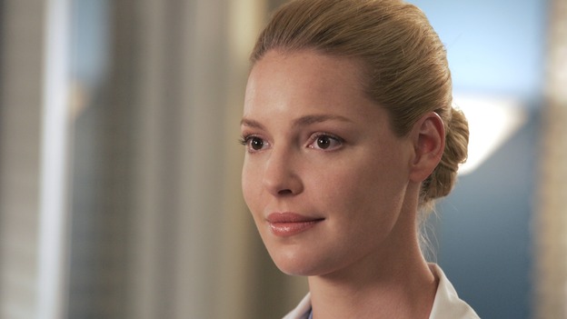 GREY'S ANATOMY - "Time After Time" - Izzie faces her past and finds comfort in George, while Alex becomes more attached to Jane Doe (Elizabeth Reaser), Meredith and Derek question their own status, and Cristina resolves to fight for her relationship with Burke -- despite her past with Colin Marlow (Roger Rees) -- on "Grey's Anatomy," THURSDAY, APRIL 19 (9:00-10:01 p.m., ET) on the ABC Television Network. (ABC/VIVIAN ZINK)KATHERINE HEIGL