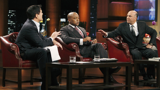 SHARK TANK - "Episode 202" - Season Two of "Shark Tank" promises to make TV history with the Sharks offering over $10 million in investment deals to bankroll a creative array of innovative entrepreneurs. This season, high tech billionaire entrepreneur Mark Cuban and successful comedian and self-made businessman Jeff Foxworthy jump into the Tank to appear separately in the show's nine episodes. The Season Premiere, "Episode 202," airs FRIDAY, MARCH 25 (8:00-9:00 p.m., ET) on ABC. (ABC/CRAIG SJODIN) MARK CUBAN, DAYMOND JOHN, KEVIN O'LEARY