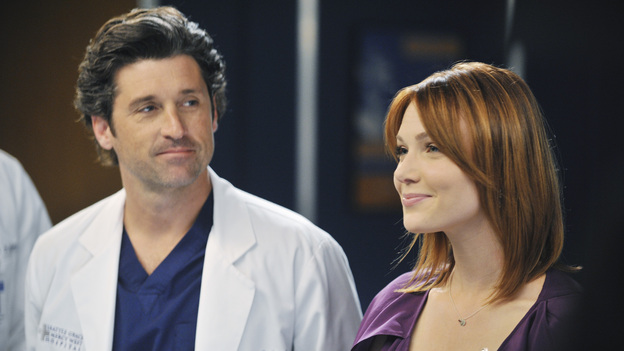GREY'S ANATOMY - "Suddenly" - A severe car crash involving an entire family results in an all-hands-on situation in the ER, as the eldest daughter is left to make the toughest decision of her life. Meanwhile Teddy, still in the dark about Henry's death, calls upon Cristina to help with her patient in the O.R., and Lexie finds herself working alongside Mark's new girlfriend, Julia, during an eye surgery on Grey's Anatomy, THURSDAY, JANUARY 5 (9:00-10:02 p.m., ET) on the ABC Television Network. (ABC/RICHARD FOREMAN)PATRICK DEMPSEY, HOLLEY FAIN