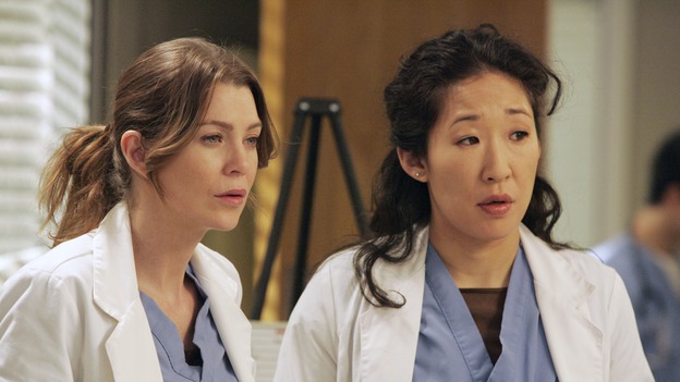 GREY'S ANATOMY - "Walk on Water" - Beginning February 8, Grey's Anatomy enters a three-episode story arc that will challenge the interns of Seattle Grace -- and "Grey's" fans as well -- like never before. "Walk on Water" airs THURSDAY, FEBRUARY 8 (9:00-10:00 p.m., ET) on the ABC Television Network. Elizabeth Reaser (Independent Spirit Award winner for "Sweet Land") guest stars as a patient over multiple episodes. (ABC/VIVIAN ZINK)ELLEN POMPEO, SANDRA OH