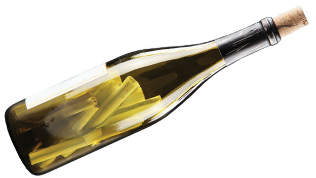 Wine bottle with messages from the raftSurviving members of Oceanic 815 write messages on slips of paper, inserted in the bottle and give to the members attempting the raft getaway, in the episode, "Exodus, Part 1." Later found in Season Two washed ashore following the destruction of the raft.Related content:EPISODE RECAP - "Exodus, Pt. 1"EPISODE RECAP - "Exodus, Pt. 2"EPISODE RECAP - "...And Found"EPISODE RECAP - "Everybody Hates Hugo"