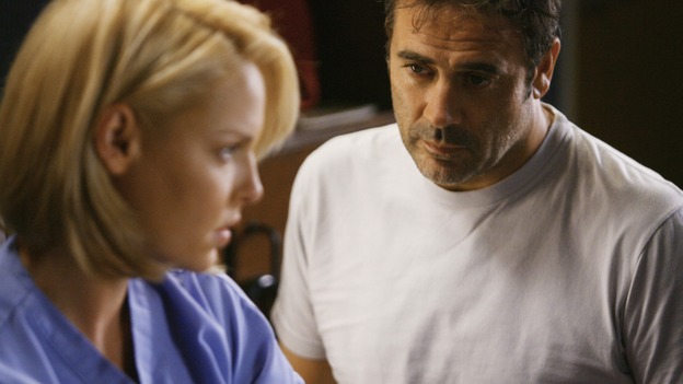 GREY'S ANATOMY - "Rise Up" - Izzie begins seeing Denny, on "Grey's Anatomy," THURSDAY, NOVEMBER 6 (9:00-10:01 p.m., ET) on the ABC Television Network. (ABC/SCOTT GARFIELD) KATHERINE HEIGL, JEFFREY DEAN MORGAN