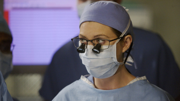 GREY'S ANATOMY - "Piece of My Heart" - Addison returns to Seattle Grace to perform an operation and is taken aback by all of the changes in her old co-workers' lives. Meanwhile Meredith and Derek's clinical trial has its first patient, and Rebecca/Ava returns with shocking news for Alex, on "Grey's Anatomy," THURSDAY, MAY 1 (9:00-10:01 p.m., ET) on the ABC Television Network.  (ABC/SCOTT GARFIELD)ELLEN POMPEO