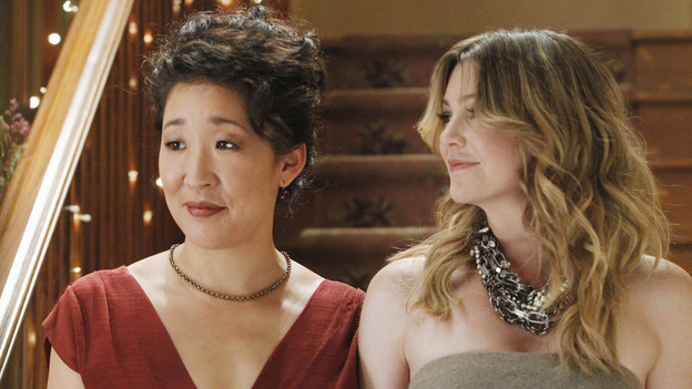 GREY'S ANATOMY - "With You I'm Born Again" -- After an unforgettable and heart-pounding season finale, "Grey's Anatomy" returns for its seventh season on THURSDAY, SEPTEMBER 23 (9:00-10:01 p.m., ET) on the ABC Television Network. In the season premiere, the hospital staff is trying to deal with physical and emotional trauma in the wake of the deadly rampage of a vengeful gunman. As Dr. Perkins (James Tupper), a trauma counselor, is brought in to help in the recovery and to assess each doctor's readiness to return to work, Derek makes a spontaneous decision to resign as Chief and rushes back into surgery, taking everything a little too fast, and Cristina buries herself in her wedding planning. (ABC/PETER "HOPPER" STONE)SANDRA OH, ELLEN POMPEO