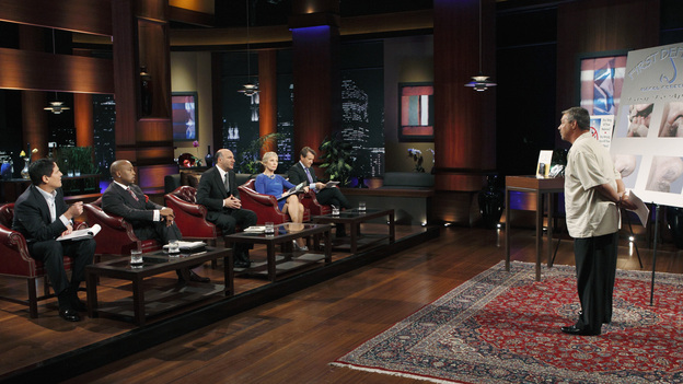SHARK TANK - "Episode 202" - Season Two of "Shark Tank" promises to make TV history with the Sharks offering over $10 million in investment deals to bankroll a creative array of innovative entrepreneurs. This season, high tech billionaire entrepreneur Mark Cuban and successful comedian and self-made businessman Jeff Foxworthy jump into the Tank to appear separately in the show's nine episodes. The Season Premiere, "Episode 202," airs FRIDAY, MARCH 25 (8:00-9:00 p.m., ET) on ABC. (ABC/CRAIG SJODIN)MARK CUBAN, DAYMOND JOHN, KEVIN O'LEARY, BARBARA CORCORAN, ROBERT HERJAVIC, JOE MOORE (FIRST DEFENSE NASAL SCREENS)