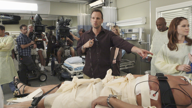 GREY'S ANATOMY - "What Is It About Men" - The doctors of Seattle Grace are called upon to man up when a stampede at a comic book convention causes an influx of colorful characters in the ER&Ntilde;blurring the lines of fantasy and reality; Mark shows his softer side with baby Sofia when Arizona and Callie go out of town, but at work he continues to give Jackson a hard time; Ben returns to the ER, only to find that Nurse Eli has moved in on Bailey; and the male doctors bond over their frustrations with women, on a special all-boys episode of "Grey's Anatomy," THURSDAY, OCTOBER 6 (9:00-10:02 p.m., ET) on the ABC Television Network. (ABC/DANNY FELD)TOM VERICA (DIRECTOR), JAMES PICKENS JR., SARAH DREW