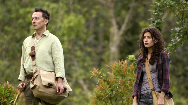 LOST- "Through the Looking Glass" - Jack and the castaways begin their efforts to make contact with Naomi's rescue ship, on the season finale of "Lost," WEDNESDAY, MAY 23 (9:00-11:00 p.m., ET), on the ABC Television Network. (ABC/MARIO PEREZ)MICHAEL EMERSON, TANIA RAYMONDE