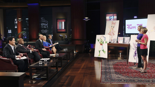 SHARK TANK -"Episode 205" - ABC will air a special sneak preview episode of Season Two of its hit reality series, "Shark Tank," SUNDAY, MARCH 20 (9:00-10:00 p.m., ET). In the preview, "Episode 205," the Sharks are stunned to discover the shark-like exploits of a sweet-faced sister duo with a children's dance company; a chef from Tennessee hopes to whet the Sharks' appetites with his delectable seafood products; and a winemaker from Oregon believes he has a game-changing new product that will revolutionize the wine industry. Also, an entrepreneur with a line of men's accessories has his hopes set on partnering with Daymond John - but his big mouth infuriates this Shark and could jeopardize the entire deal. (ABC/CRAIG SJODIN)MARK CUBAN, DAYMOND JOHN, KEVIN O'LEARY, BARBARA CORCORAN, ROBERT HERJAVEC, MEGAN REILLY, SARAH NUSE (TIPPI TOES)