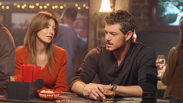 GREY'S ANATOMY - "Let the Angels Commit" -- Cristina scrubs in on the rare 'humpty dumpty' procedure, much to the envy of her fellow doctors, Alex questions his future medical specialty, George and Addison work with a pregnant woman with an unusual dilemma, and Derek receives a surprise visit from his sister, on "Grey's Anatomy," THURSDAY, OCTOBER 26 (9:00-10:01 p.m., ET) on the ABC Television Network. (ABC/RICHARD CARTWRIGHT)ELLEN POMPEO, ERIC DANE