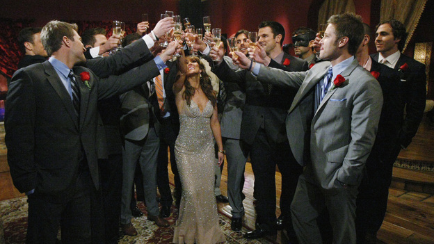 THE BACHELORETTE - The premiere, "Episode 701," begins with a huge surprise as Ashley discloses she already knows one of the men, someone a former "Bachelor" cast member has warned her is here for the wrong reasons. Meanwhile, Ashley's old insecurity returns when she reveals to Chris Harrison that she fears the men will be disappointed when they learn she is the Bachelorette. The 25 eligible guys start arriving, eager to make an impression, including a handsome chef who steals a kiss; a Wall St. banker who brings her a pair of ballet tickets; a winery owner who pours her a bottle of her own special vintage, and a former professional baseball player who recites a poem he wrote for her. But nothing tops the mysterious bachelor who steps out of the limo wearing a mask. Finally, the man Ashley has been warned about arrives; though skeptical, she is thrown by his good looks and quiet charm. "The Bachelorette" premieres MONDAY, MAY 23 (9:00-11:00 p.m., ET), on the ABC Television Network. (ABC/RICK ROWELL)