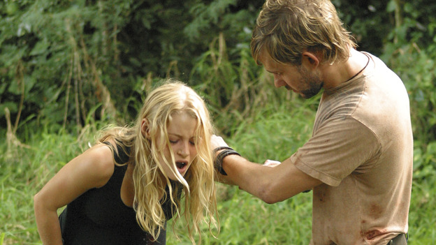 LOST - "Raised By Another" - Jack, Kate and Charlie wonder if Claire's disturbing nightmares might be coming true to threaten her life and the life of her unborn child, and a missing castaway returns with frightening news about what lies just beyond the mountains, on "Lost," WEDNESDAY, DECEMBER 1 (8:00-9:01 p.m., ET), on the ABC Television Network. (ABC/MARIO PEREZ) EMILIE DE RAVIN, DOMINIC MONAGHAN