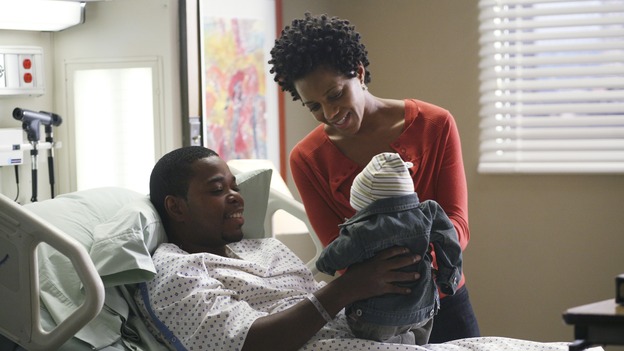 GREY'S ANATOMY - "Sometimes a Fantasy" - Cristina tries to help Preston cope with his hand tremor, Izzie attempts to return to the hospital for the first time since she quit the program, Alex deals with a patient who has a long history of injuries, and George and Callie's relationship moves forward, on "Grey's Anatomy," THURSDAY, OCTOBER 5 (9:00-10:01 p.m., ET) on the ABC Television Network. (ABC/KAREN NEAL)GABRIEL CASSEUS, LANAI CHAPMAN