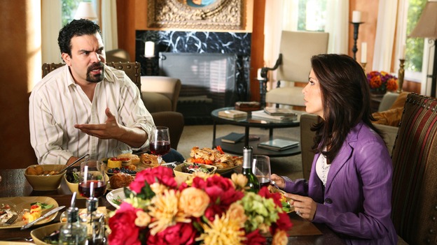 DESPERATE HOUSEWIVES - "Thank You So Much" - Edie thinks that Karl is going to pop the question, but he's really trying to marry Susan, Carlos learns more about the fractured relationship between Gabrielle and her mother, Lucia (guest star Maria Conchita Alonso), and Lynette learns the extent of Bree's problem with alcohol, on "Desperate Housewives," SUNDAY, FEBRUARY 19 (9:00-10:00 p.m., ET) on the ABC Television Network. (ABC/DANNY FELD)RICARDO ANTONIO CHAVIRA, EVA LONGORIA