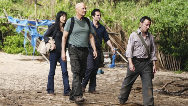 LOST - "Follow the Leader" - Jack and Kate find themselves at odds over the direction to take to save their fellow island survivors, Locke further solidifies his stance as leader of "The Others," and Sawyer and Juliet come under scrutiny from the Dharma Initiative, on "Lost," WEDNESDAY, MAY 6 (9:00-10:02 p.m., ET) on the ABC Television Network.  (ABC/MARIO PEREZ)YUNJIN KIM, TERRY O'QUINN, NESTOR CARBONELL, MICHAEL EMERSON