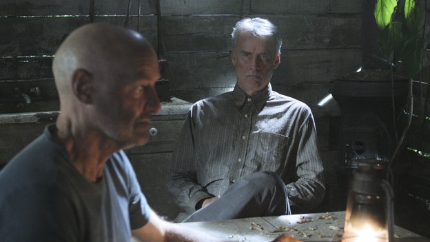 A Lovely Little Cabin in the WoodsLocke, Ben and Hurley try to find Jacob's cabin. They do. Inside, Locke has a chat with Christian Shephard, who is speaking on behalf of Jacob. Clarie is there, too. She assures John that she's okay. Christian tells Locke that more mercenaries are on the way. He must do something about that because he's the chosen one. What can he do, you ask? Well, Christian gives him a simple answer. All he has to do is "move the island."