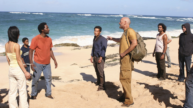 LOST - "...In Translation" - When the raft the survivors have been building mysteriously burns down, Michael is convinced that Jin is responsible for the sabotage, which only further escalates their rivalry. Meanwhile, Sun stuns her fellow survivors with a surprising revelation, and Boone gives Sayid a warning about Shannon, on "Lost," WEDNESDAY, FEBRUARY 23 (8:00-9:01 p.m., ET), on the ABC Television Network. YUNJIN KIM, MALCOLM DAVID KELLEY, HAROLD PERRINEAU, DANIEL DAE KIM, TERRY O'QUINN, NAVEEN ANDREWS, DOMINIC MONAGHAN