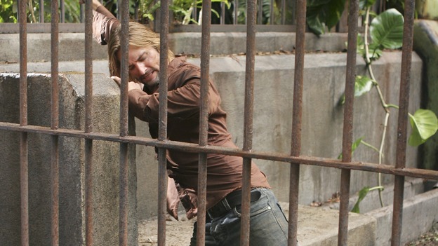 LOST -- "Lost" - awarded the 2005 Emmy and 2006 Golden Globe for best drama series - is back for a third season of action-packed mystery and adventure that will continue to bring out the very best and the very worst in the people who are lost. In the season premiere episode, "A Tale of Two Cities," Jack, Kate and Sawyer begin to discover what they are up against as prisoners of "The Others." The season premiere airs WEDNESDAY, OCTOBER 4 (9:00-10:01 p.m., ET), on the ABC Television Network. (ABC/MARIO PEREZ)JOSH HOLLOWAY