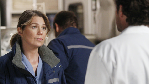 GREY'S ANATOMY - "Dark Was the Night" - Teddy puts her husband's life in the hands of her peers when Henry is sent to the OR for surgery and she's called away on another case; Meredith and Derek receive the long-awaited news about Zola; Callie and Jackson come under fire when their patient experiences post-surgery complications; and Meredith and Alex are involved in a life-threatening situation when they travel to a neighboring hospital to tend to a sick newborn, on Grey's Anatomy, THURSDAY, NOVEMBER 10 (9:00-10:02 p.m., ET) on the ABC Television Network. (ABC/JORDIN ALTHAUS)ELLEN POMPEO