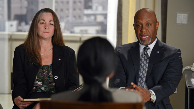 GREY'S ANATOMY - "Let The Bad Times Roll" - The residents agonize over their oral boards, reliving every answer they gave during their exams; Arizona's close childhood friend comes to Seattle Grace for medical help; the doctors work on a patient who is missing one third of his skull; and Julia asks Mark to start a family with her. Meanwhile Catherine tells Richard that one of his residents has failed, on "Grey's Anatomy," THURSDAY, MAY 3 (9:00-10:01 p.m., ET) on the ABC Television Network. (ABC/ERIC MCCANDLESS)JAMES PICKENS JR. PICKENS