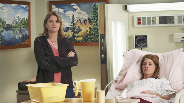 GREY'S ANATOMY - "Don't Stand So Close to Me" - Recent events strain Burke and Cristina's relationship, Meredith's half-sister, Molly, is admitted to the hospital, and Mark and Derek must work together when two close-knit brothers seek medical help, on "Grey's Anatomy," THURSDAY, NOVEMBER 30 (9:00-10:01 p.m., ET) on the ABC Television Network. (ABC/KAREN NEAL)MARE WINNINGHAM, MANDY SIEGFRIED