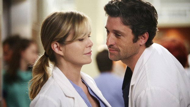 GREY'S ANATOMY - "Here Comes the Flood" - Derek plans to kick Alex and Izzie out of the house, but Meredith might have other ideas, on "Grey's Anatomy," THURSDAY, OCTOBER 9 (9:00-10:01 p.m., ET) on the ABC Television Network. (ABC/DANNY FELD) ELLEN POMPEO, PATRICK DEMPSEY