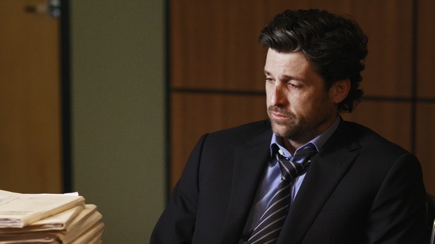 GREY'S ANATOMY - "I Will Follow You into the Dark" - Derek is heartbroken as he's confronted with the sheer number of patients he's lost versus the few he's saved, on "Grey's Anatomy," THURSDAY, MARCH 12 (9:00-10:02 p.m., ET) on the ABC Television Network. (ABC/RON TOM) PATRICK DEMPSEY