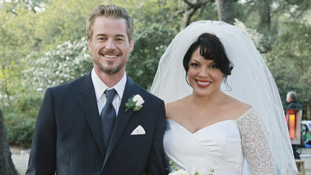 GREY'S ANATOMY - "White Wedding" - As Callie and Arizona's wedding approaches, the couple quickly realize that the day they've been looking forward to is not turning out the way they'd envisioned. Meanwhile Alex continues to make the other residents jealous as he appears to be the top contender for Chief Resident, Meredith and Derek make a decision that will change their lives forever, and Dr. Perkins presents Teddy with a very tempting proposition, on Grey's Anatomy," THURSDAY, MAY 5 (9:00-10:01 p.m., ET) on the ABC Television Network. (ABC/RICHARD CARTWRIGHT)ERIC DANE, SARA RAMIREZ