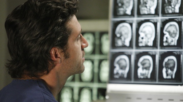 GREY'S ANATOMY - "The Becoming" - The nurses' objections to McSteamy's trysts lead to the instating of a new "date and tell" policy. Meanwhile news of Burke's latest career achievements force Cristina to face her feelings for her ex, Meredith and Derek admit a veteran soldier into their clinical trial, and Callie turns to Sloan in her time of need, on "Grey's Anatomy," THURSDAY, MAY 8 (9:00-10:02 p.m., ET) on the ABC Television Network. (ABC/VIVIAN ZINK)PATRICK DEMPSEY