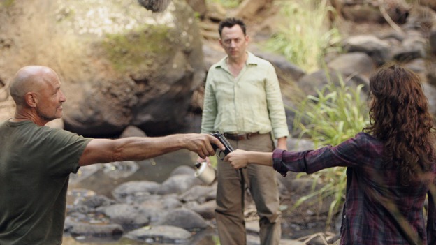 LOST -  "The Man Behind the Curtain" - Ben begrudgingly begins to introduce Locke to the secrets of the island, beginning with the mysterious Jacob. Meanwhile, Juliet's secret goes public, on "Lost," WEDNESDAY, MAY 9 (10:00-11:00 p.m., ET), on the ABC Television Network. (ABC/MARIO PEREZ)TERRY O'QUINN, MICHAEL EMERSON, TANIA RAYMONDE
