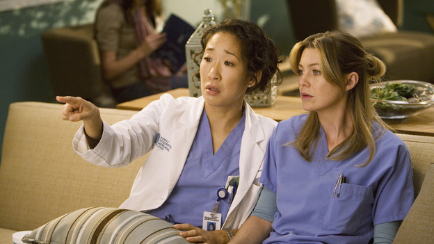 GREY'S ANATOMY - "Brave New World" - Cristina and Meredith are enthralled by the mysterious world of dermatology, on "Grey's Anatomy," THURSDAY, OCTOBER 16 (9:00-10:01 p.m., ET) on the ABC Television Network. (ABC/RANDY HOLMES) SANDRA OH, ELLEN POMPEO