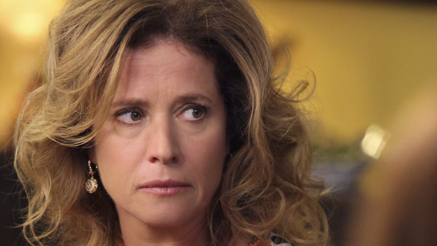 DESPERATE HOUSEWIVES - "Sorry Grateful" - Thanksgiving on Wisteria Lane finds Gabrielle and Carlos hosting Carmen, Hector and Grace to a bountiful feast.  But the Solis's discover some surprising news about the Sanchez's that could threaten their time with Grace. Meanwhile, Bree invites Keith's parents (John Schneider and Nancy Travis) to partake in Thanksgiving at her house and learns some family secrets; Susan butts heads with Lynette over her sleep training techniques for baby Paige; Renee continues to remind Tom about their past; and Beth tries to uncover more about Paul's past misdeeds, on "Desperate Housewives," SUNDAY, NOVEMBER 14 (9:00-10:01 p.m., ET) on the ABC Television Network. (ABC/DANNY FELD)NANCY TRAVIS