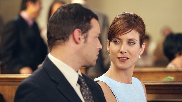 GREY'S ANATOMY - "Didn't We Almost Have It All" - Cristina and Burke's wedding day arrives - along with the interns' first exam results - and a successor to the Chief is named, as Callie and George make a big decision about their relationship, on the Season Finale of "Grey's Anatomy," THURSDAY, MAY 17 (9:00-10:07 p.m., ET) on the ABC Television Network. (ABC/KAREN NEAL)JUSTIN CHAMBERS, KATE WALSH