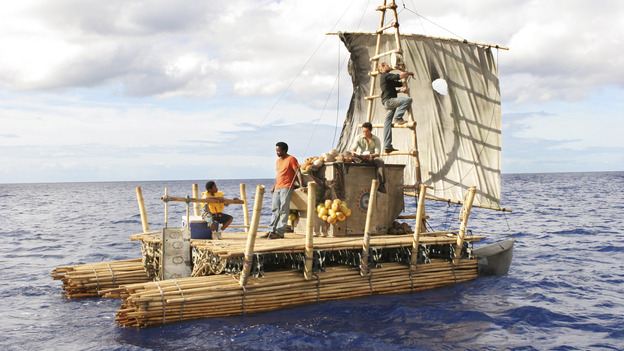 102788_9346 -- LOST - &Ograve;EXODUS, PART I&Oacute; (ABC/MARIO PEREZ)MALCOLM DAVID KELLEY, HAROLD PERRINEAU, DANIEL DAE KIM, JOSH HOLLOWAY