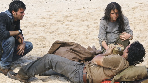 LOST -  "This Place is Death" - Locke takes on the burden to stop the island's increasingly violent shifts through time. Meanwhile, Ben hits a roadblock in his attempt to reunite the Oceanic 6 and bring them back to the island, on "Lost," WEDNESDAY, FEBRUARY 11 (9:00-10:02 p.m., ET) on the ABC Television Network.  (ABC/MARIO PEREZ)GUILLAME DUBINPONS, MELISSA FARMAN, DANIEL DAE KIM