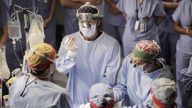 GREY'S ANATOMY - "This Magic Moment" - The doctors split into teams for a risky surgery involving conjoined twins; Bailey recruits Meredith to be a buffer between her and Ben when he puts pressure on moving their relationship to a more serious level; Richard teaches Alex a tough lesson in the OR; meanwhile Teddy questions Cristina about what exactly happened to Henry during his surgery, on Grey's Anatomy, THURSDAY, JANUARY 12 (9:00-10:02 p.m., ET) on the ABC Television Network. (ABC/KELSEY MCNEAL)PATRICK DEMPSEY, SARA RAMIREZ