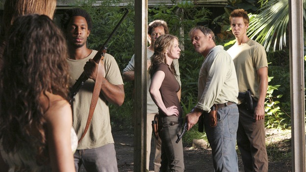 LOST - "The Glass Ballerina" - Sayid's plan to locate Jack places Sun and Jin's lives in grave danger. Meanwhile, Kate and Sawyer are forced to work in harsh conditions by their captors, and Henry makes a very tempting offer to Jack that may prove difficult to refuse, on "Lost," WEDNESDAY, OCTOBER 18 (9:00-10:00 p.m., ET), on the ABC Television Network. (ABC/MARIO PEREZ)PAULA MALCOMSON, MICHAEL BOWEN